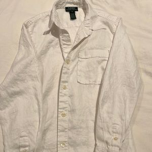 Ralph Lauren 100% Linen White Button Down